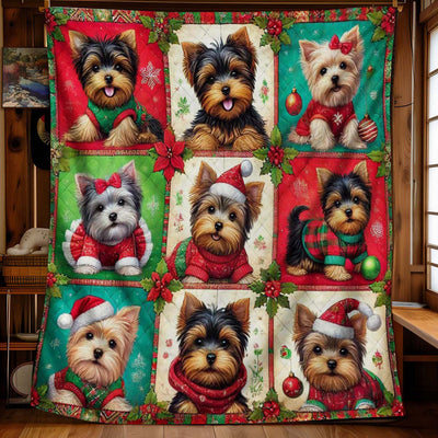 Yorkshire Terrier Christmas Blanket - H188 - Premium Blanket