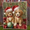 Christmas Puppy Blanket - H190 - Premium Blanket