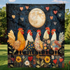 Moonlit Roosters Blanket  - H197 - Premium Blanket