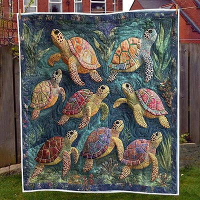 Marine Sea Turtles Blanket - H198 - Premium Blanket