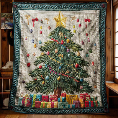 Christmas Tree & Star Winter Blanket - H201 - Premium Blanket