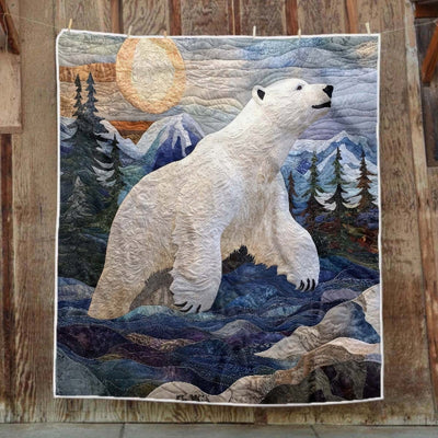 White Wilderness Bear Blanket - H205 - Premium Blanket