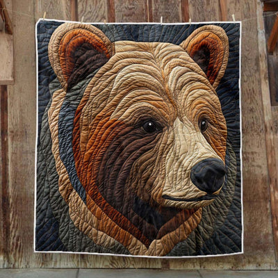 Wild Brown Bear Serenity Blanket - H206 - Premium Blanket