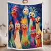 Whimsical Chickens Blanket - H216 - Premium Blanket