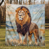 Wild Majesty Lion Horizon Blanket - H217 - Premium Blanket