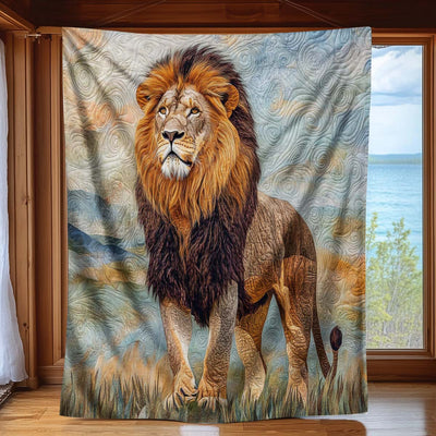 Wild Majesty Lion Horizon Blanket - H217 - Premium Blanket