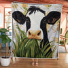 Grass Grazing Cow Blanket - H218 - Premium Blanket