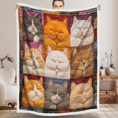 Cozy Cat Dreams Blanket - H221 - Premium Blanket