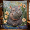 Playful Hippo Splash Blanket - H227 - Premium Blanket