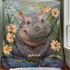 Playful Hippo Splash Blanket - H227 - Premium Blanket