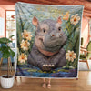 Playful Hippo Splash Blanket - H227 - Premium Blanket