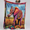 Colorful Elephant Blanket - H235 - Premium Blanket