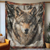 The Silent Snowbound Wolf Blanket - H282 - Premium Blanket