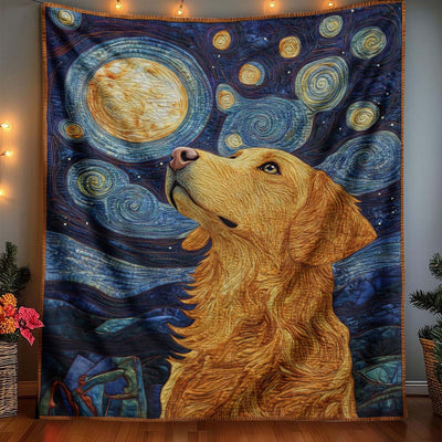 Moonlight Golden Retriever Blanket - H290 - Premium Blanket