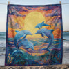 Horizon Jump Dolphins Blanket - H302 - Premium Blanket