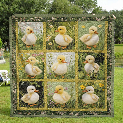 Springtime Duckling Delight Blanket - H303 - Premium Blanket