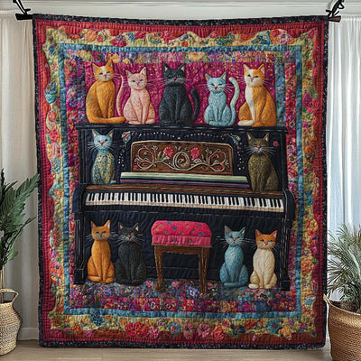 Melodic Cats Blanket - H338 - Premium Blanket