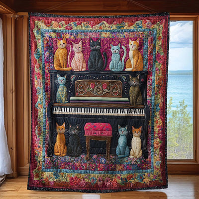 Melodic Cats Blanket - H338 - Premium Blanket