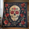 Eternal Bloom Skull Blanket - H339 - Premium Blanket