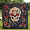 Eternal Bloom Skull Blanket - H339 - Premium Blanket