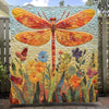 Whimsical Dragonfly Elegance Blanket - H342 - Premium Blanket