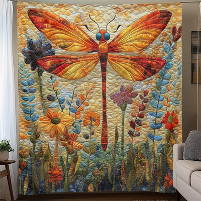 Whimsical Dragonfly Elegance Blanket - H343 - Premium Blanket