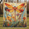 Whimsical Dragonfly Elegance Blanket - H343 - Premium Blanket