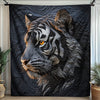 Fierce Gaze Tiger Blanket - H347 - Premium Blanket