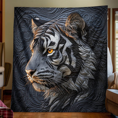 Fierce Gaze Tiger Blanket - H347 - Premium Blanket