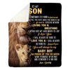 To My Son - From Dad - LionBlanket - A322 - Premium Blanket