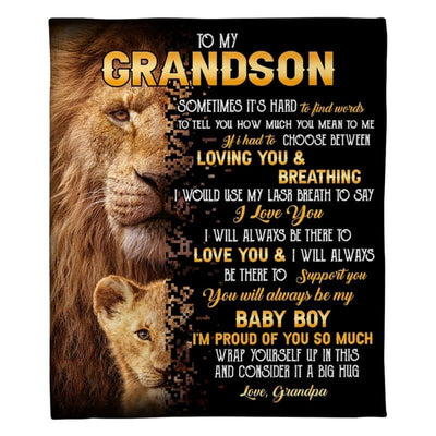 To My Grandson - From Grandpa - A322 - Premium Blanket