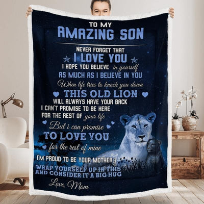 To My Son - From Mom - Lion A333 - Premium Blanket