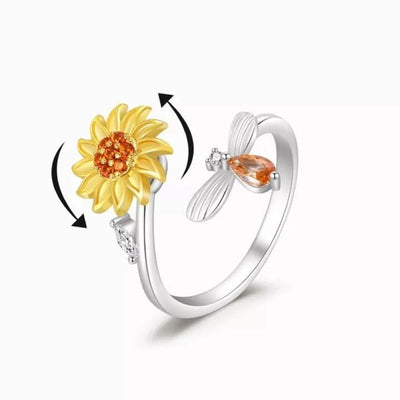 To My Daughter Sunflower Fidget Ring