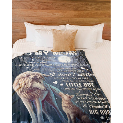 I Know It‘s Not Easy For Woman To Raise A Child Wolf A371 - Premium Blanket