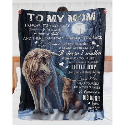 I Know It‘s Not Easy For Woman To Raise A Child Wolf A371 - Premium Blanket