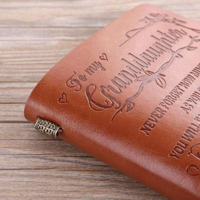 Vintage Engraved Leather Journal Notebook