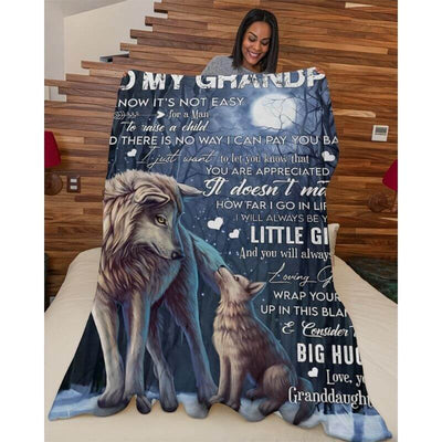 To My Grandpa - From Granddaughter  - A371 - Premium Blanket