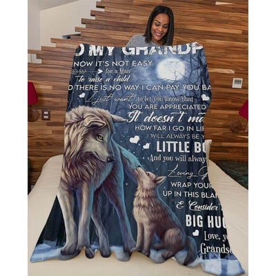 To My Grandpa - From Grandson  - A371 - Premium Blanket