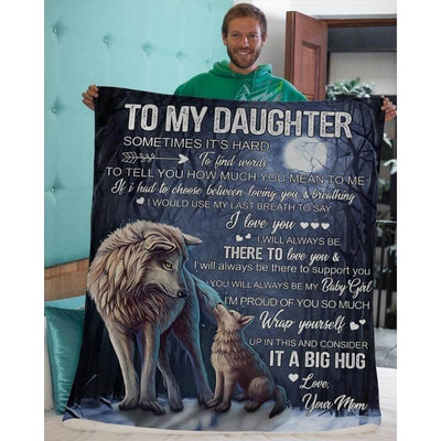 To My Daughter - From Mom - Wolfblanket - A323 - Premium Blanket