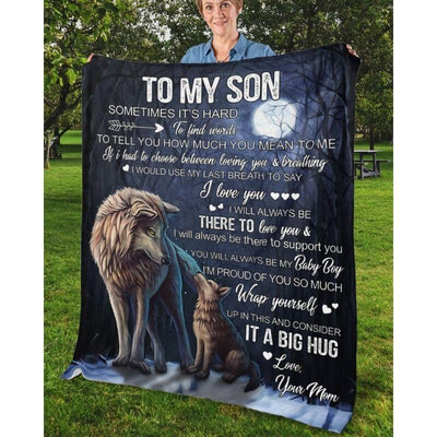 To My Son - From Mom - Wolfblanket - A323 - Premium Blanket