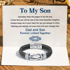 "Dad And Son Forever Linked Together" Braided Leather Bracelet - Love My Son