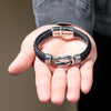 "Grandfather and Granddaughter Forever Linked Together" Braided Leather Bracelet - Love My Granddaughter