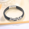 "Grandmother and Granddaughter Forever Linked Together" Braided Leather Bracelet - Love My Granddaughter