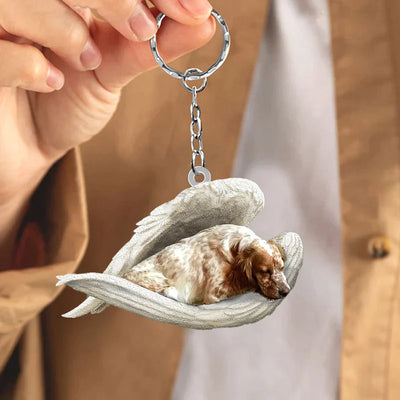 Sleeping Angel Acrylic Keychain English Setter