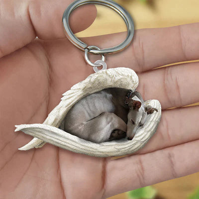 Sleeping Angel Acrylic Keychain Greyhound