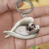 Sleeping Angel Acrylic Keychain Himalayan Cat