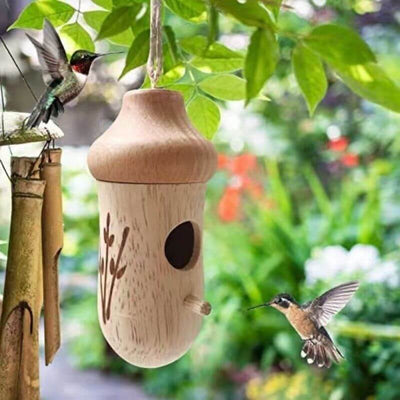 Wooden Hummingbird House-Gift for Nature Lovers