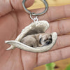 Sleeping Angel Acrylic Keychain Border Terrier SA136