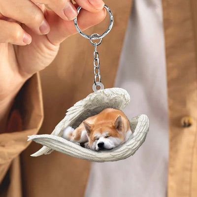 Sleeping Angel Acrylic Keychain Akita SA138