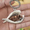 Sleeping Angel Acrylic Keychain Dog SA139